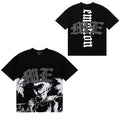 MIXED EMOTION Rhinestone Letter Graphic Oversized Tee