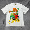 Corteiz Cartoon Hot Rod Graphic Tee - White Streetwear T-Shirt