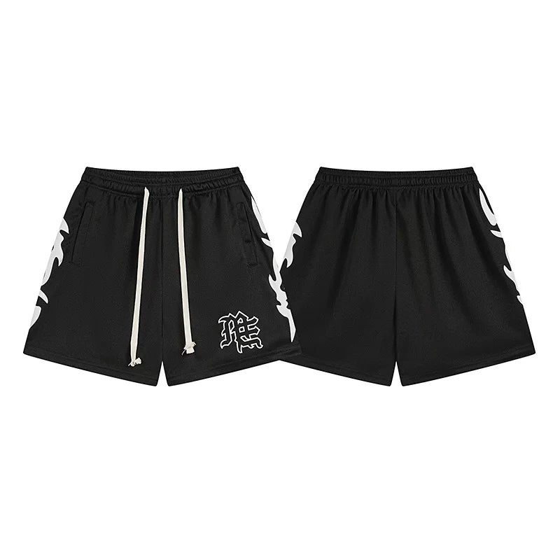 MIXED EMOTION Mesh Breathable Streetwear Shorts