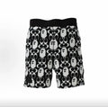 BAPE Style Monogram All-Over Print Ape Head Casual Shorts - Black/White