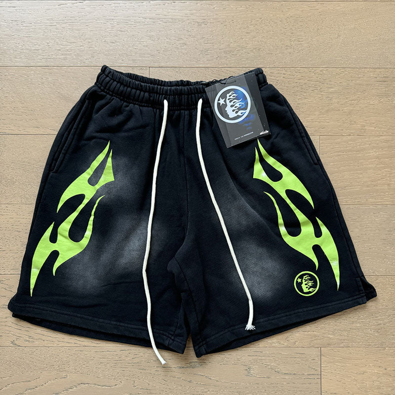 Hellstar Logo Print Shorts