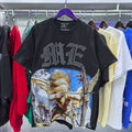 MIXED EMOTION Rhinestone Letter Graphic Oversized Tee