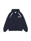 Corteiz Contrast Raglan Full-Zip Heavyweight Hoodie -Royal Blue