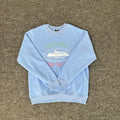 Corteiz "Rules The World" Island Logo Heavyweight Crewneck Sweatshirt - Blue