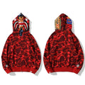 BAPE Style Camo Tiger Full-Zip Hoodie - Red