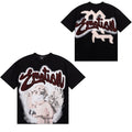 MIXED EMOTION Rhinestone Letter Graphic Oversized Tee