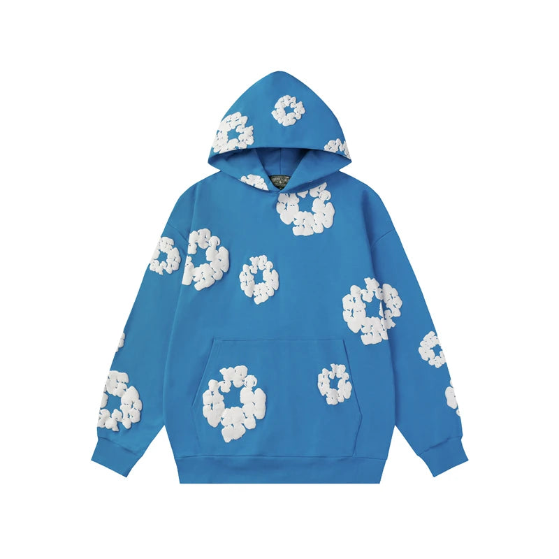 Denim Tears Cotton Flower Foam Print Hoodie