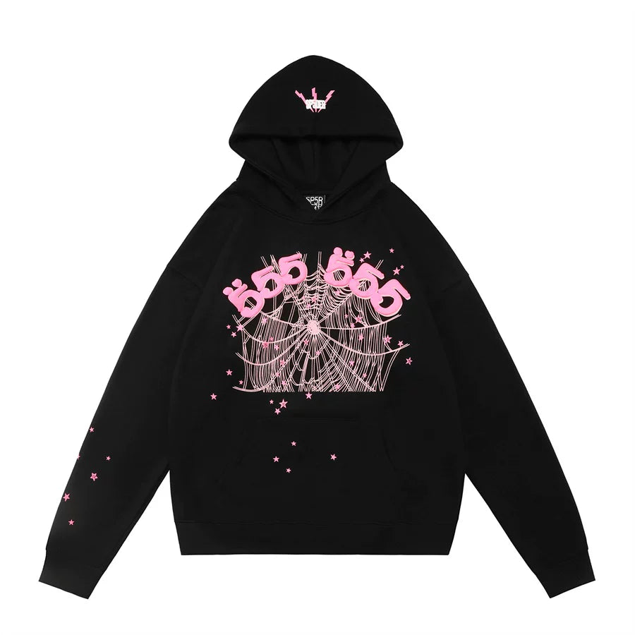 Sp5der American Vintage Spider Web Print Hoodie