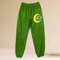 Corteiz Yellow Crescent Moon Heavyweight Sweatpants green