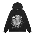 Sp5der Spider Web Print Cotton Hoodie
