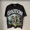 Mixed Emotion Skull Rhinestone Streetwear Tee