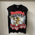Mixed Emotion Angel Rhinestone High-Street Sleeveless Tee