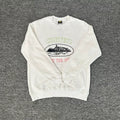 Corteiz "Rules The World" Island Logo Heavyweight Crewneck Sweatshirt - White