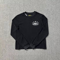 Corteiz Alcatraz 4-Star Logo Long Sleeve Thermal Tee - Black
