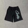 Corteiz Signature Script Logo Heavyweight Shorts black