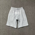 Corteiz Alcatraz Island Graphic Heavyweight Shorts Heather Grey