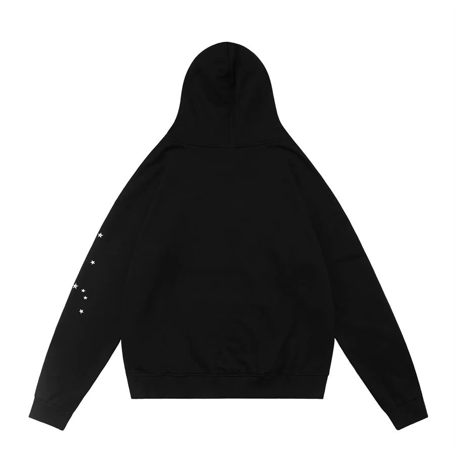 Sp5der Spider Web Foam Print Streetwear Hoodie