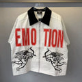 Mixed Emotion Cupid Graphic High-Street Short Sleeve Shirt