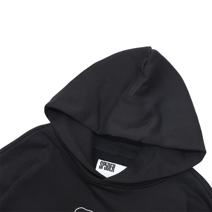 Sp5der Graphic Letter Print Cotton Streetwear Hoodie
