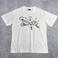 Corteiz Sketch Logo T-Shirt – White/Black