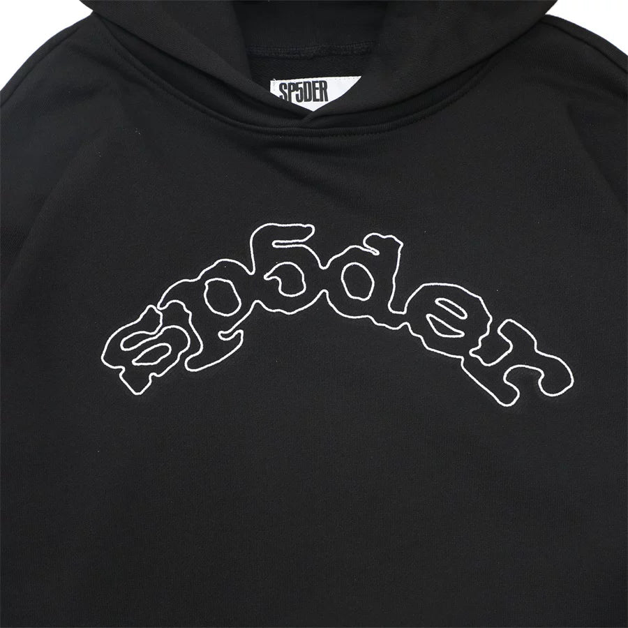 Sp5der Graphic Letter Print Cotton Streetwear Hoodie