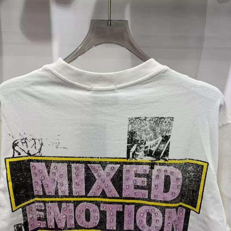 MIXED EMOTION Rhinestone Monogram High Street Tee