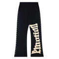 Mixed Emotion Beaded Graphic High-Street Pant