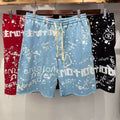 MIXED EMOTION Retro Streetwear Monogram Shorts
