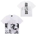 MIXED EMOTION Rhinestone Letter Graphic Oversized Tee