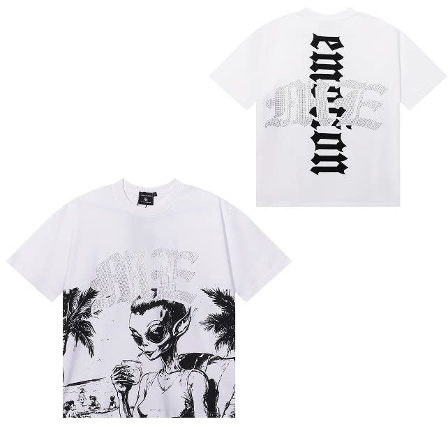 MIXED EMOTION Rhinestone Letter Graphic Oversized Tee