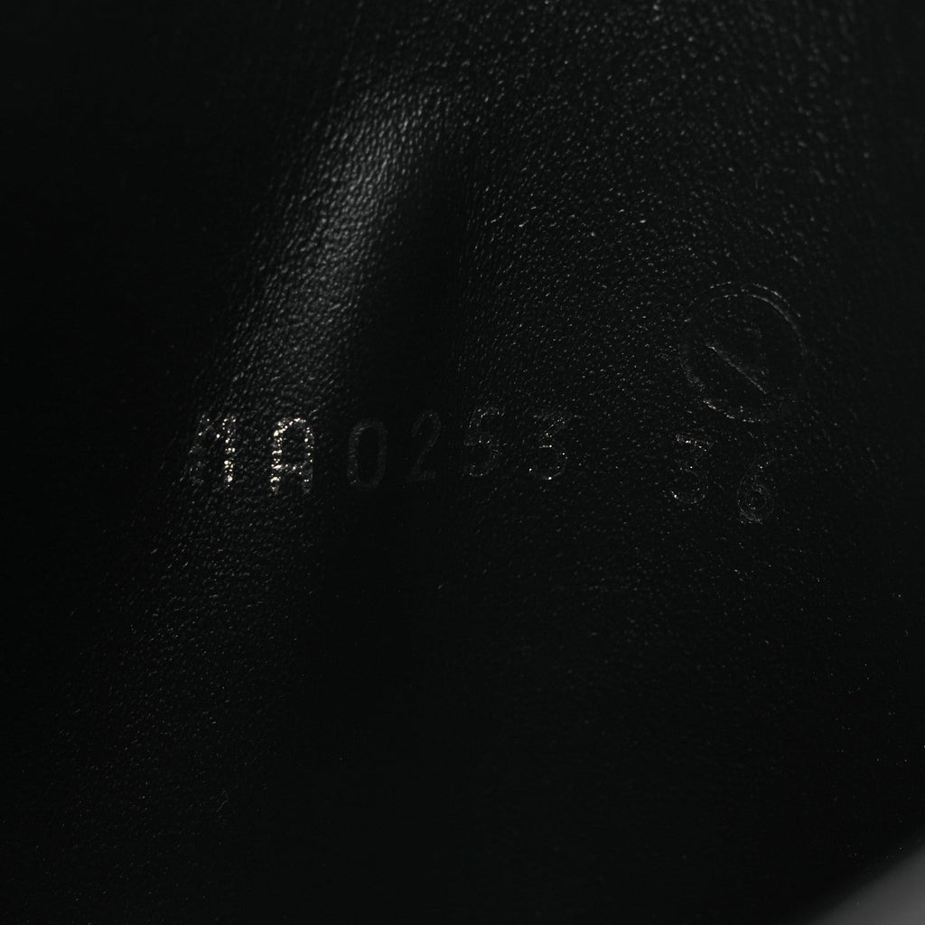 Calfskin Laureate Platform High Boots 36 Black