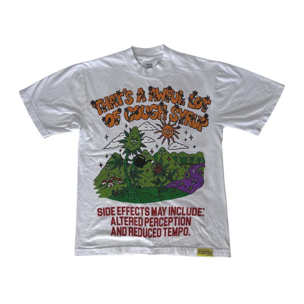 Awful Lot of Cough Syrup 4/20 Buds Tee White