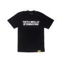Awful Lot of Cough Syrup Black Spell Out Tee
