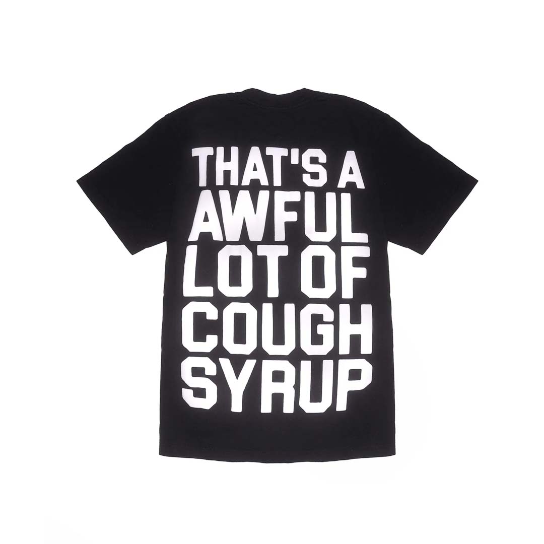 Awful Lot of Cough Syrup Black Spell Out Tee