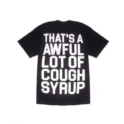 Awful Lot of Cough Syrup Black Spell Out Tee