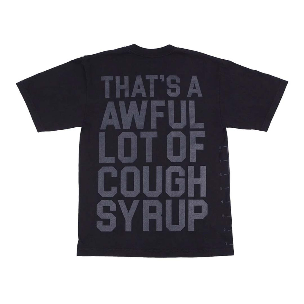 Awful Lot of Cough Syrup Black Tonal Spell Out Tee