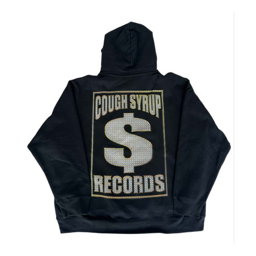 Awful Lot of Cough Syrup Bling Logo Hoodie Black
