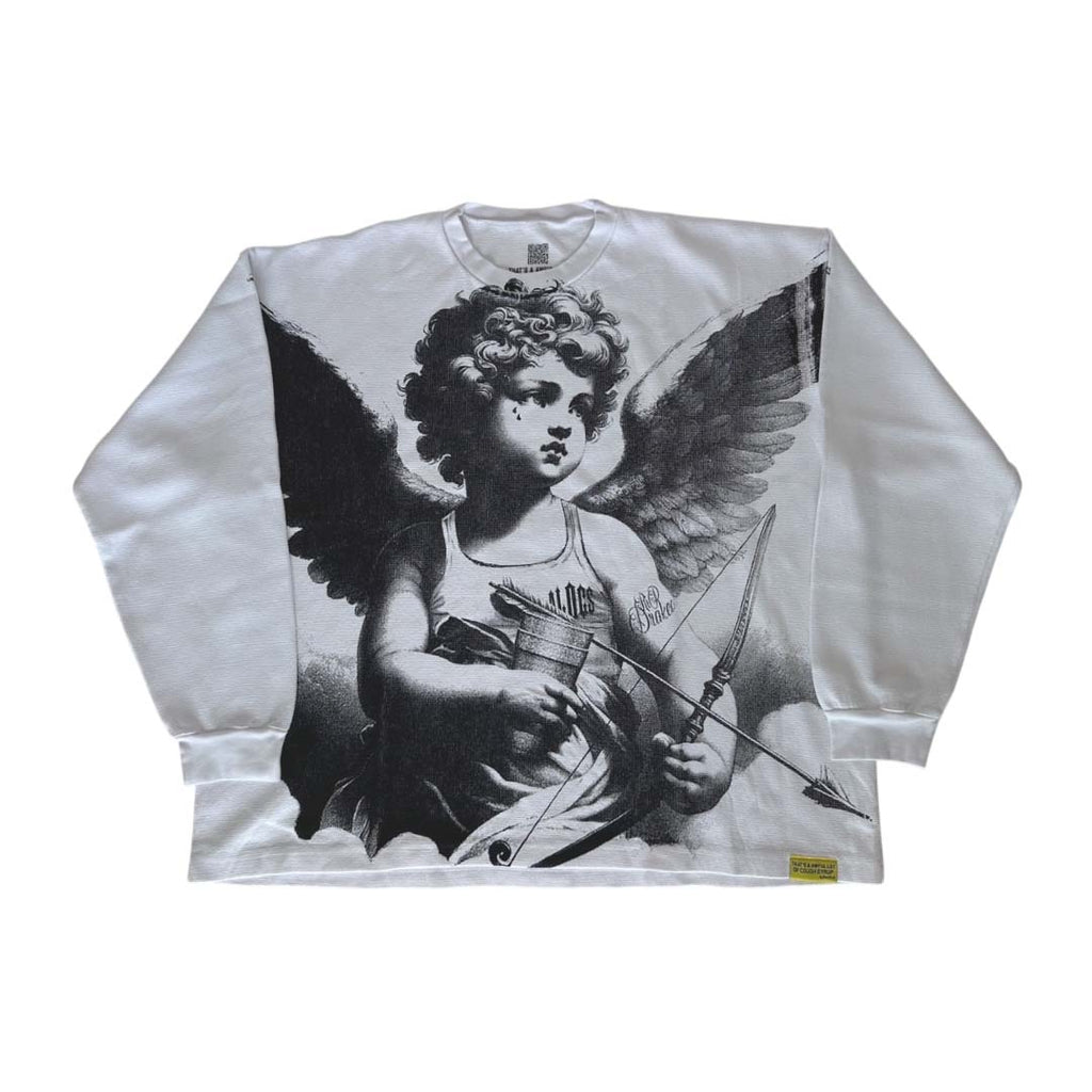 Awful Lot of Cough Syrup Cupid Tattoo Thermal Long Sleeve Tee