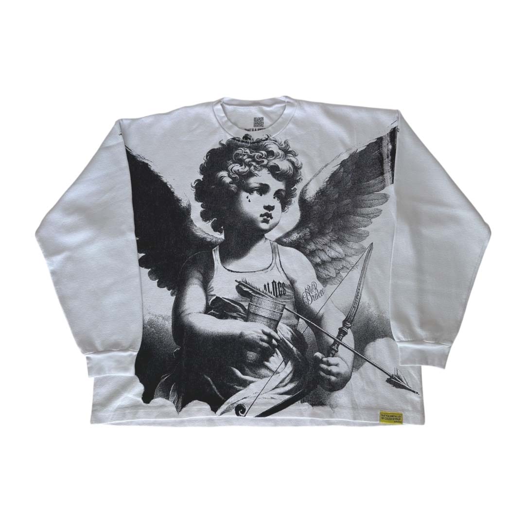 Awful Lot of Cough Syrup Cupid Tattoo Thermal Long Sleeve Tee