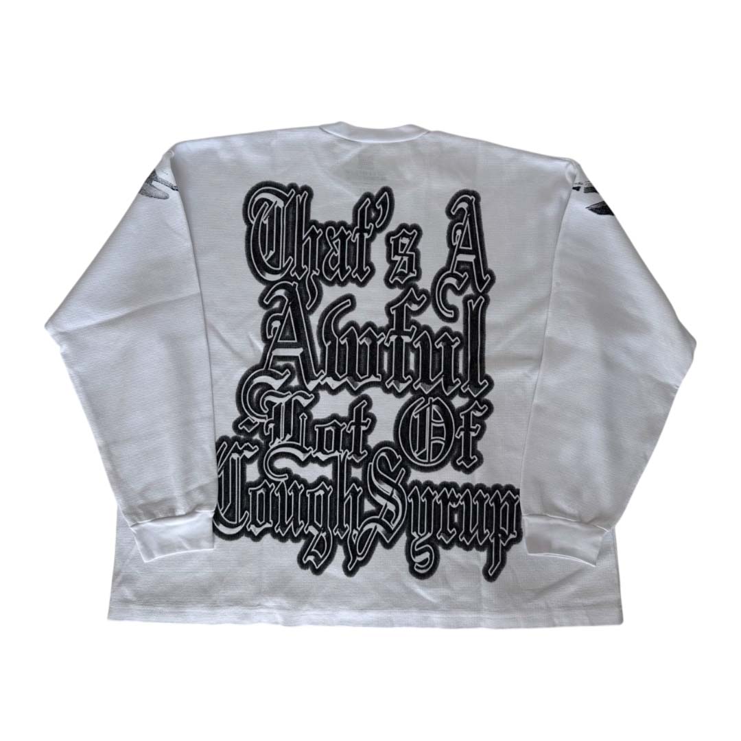 Awful Lot of Cough Syrup Cupid Tattoo Thermal Long Sleeve Tee