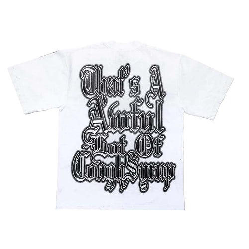 Awful Lot of Cough Syrup Cupid Tattoo White Black