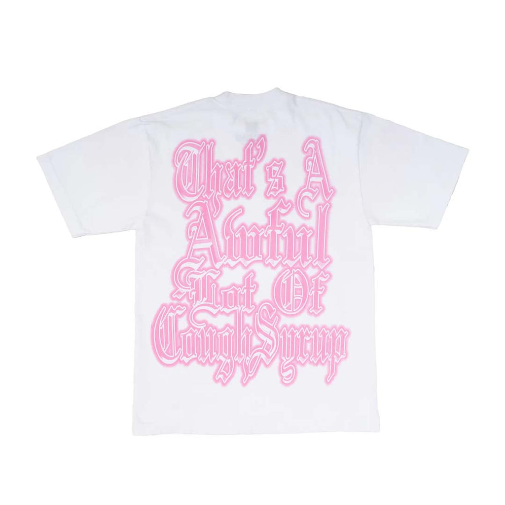 Awful Lot of Cough Syrup Cupid Tattoo White Pink