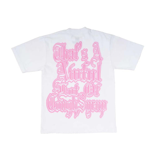Awful Lot of Cough Syrup Cupid Tattoo White Pink