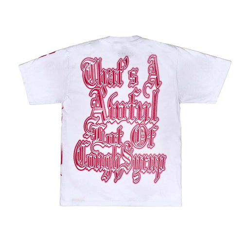 Awful Lot of Cough Syrup Cupid Tattoo White Red