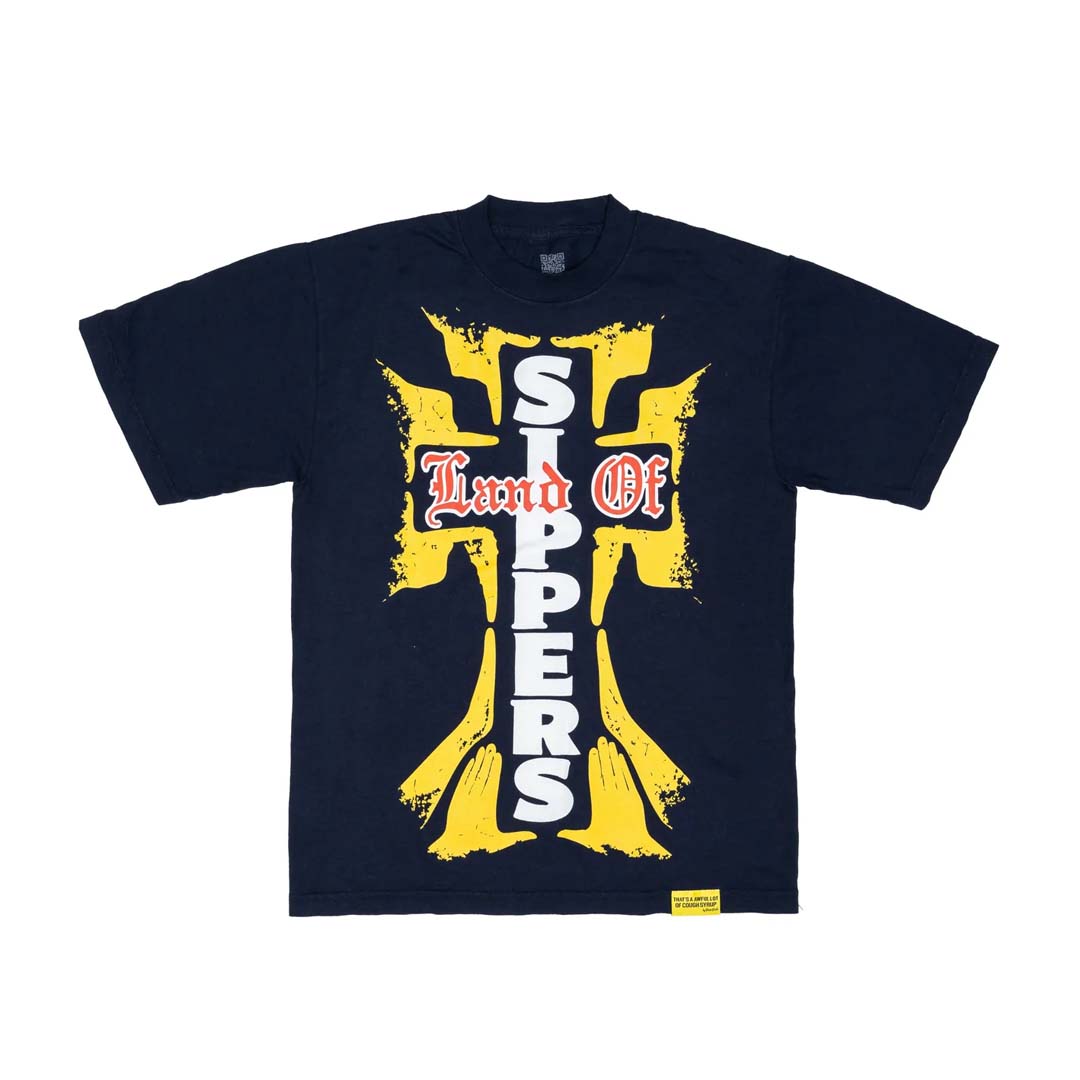 Awful Lot of Cough Syrup Land of Sippers Tee Black