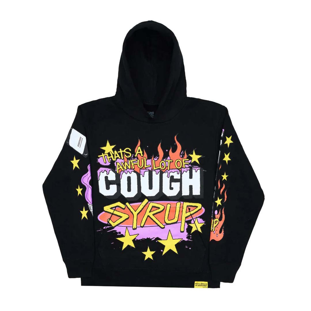 Awful Lot of Cough Syrup Pop Up V2 Hoodie Black