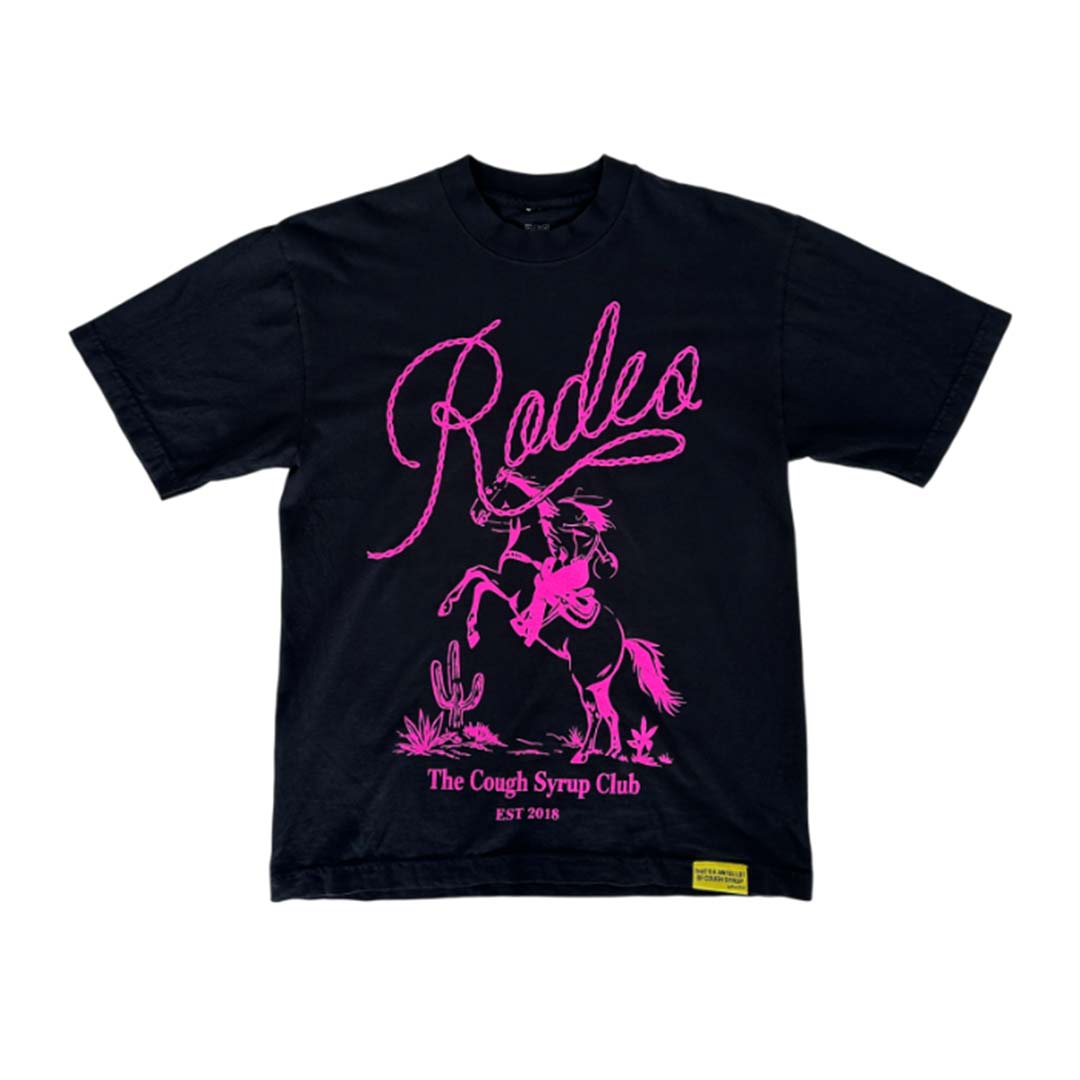 Awful Lot of Cough Syrup Rodeo Tee Black Pink