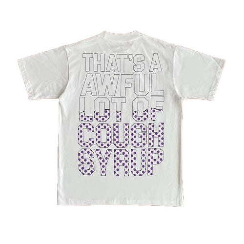 Awful Lot of Cough Syrup Soda Bottle Tee White