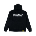 Awful Lot of Cough Syrup Spell Out Black White Hoodie