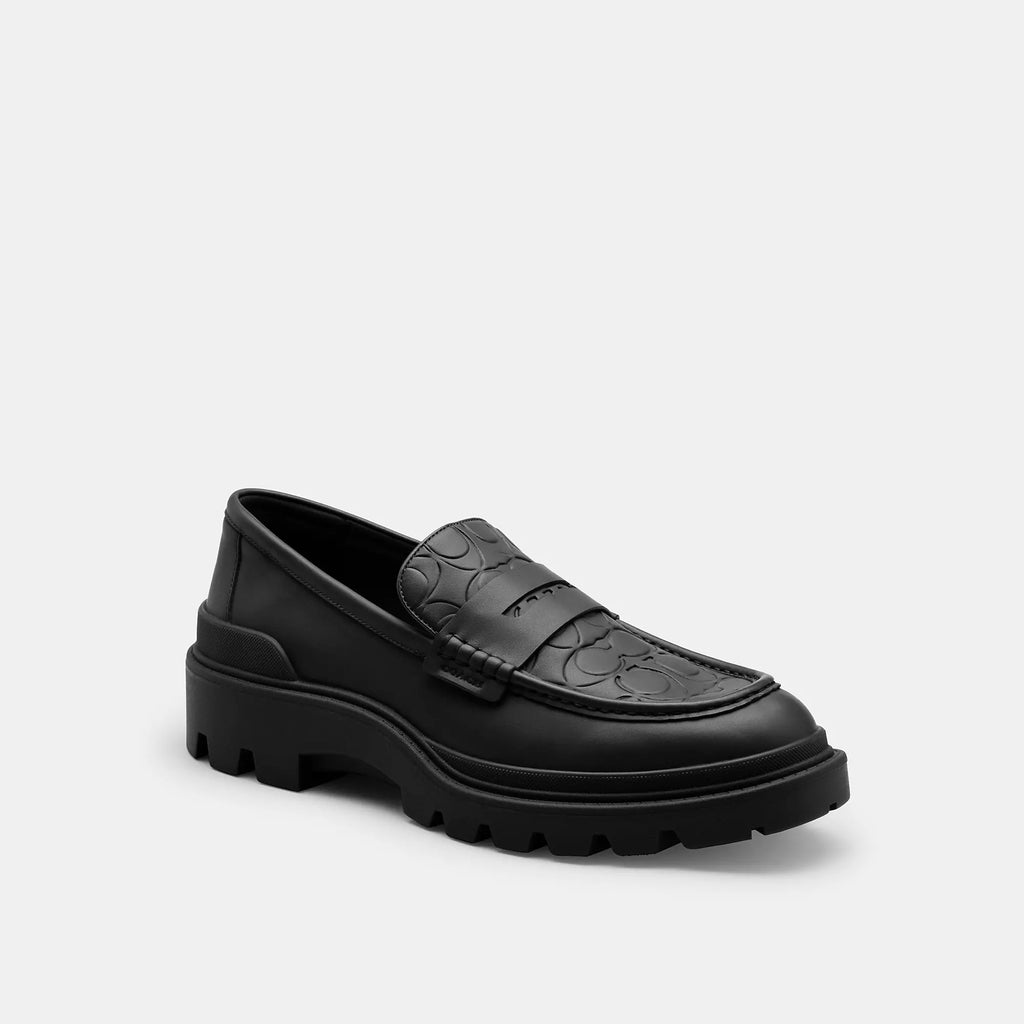 Coach Outlet Platform Loafer With Signature Print